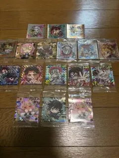 鬼滅の刃 ウエハースシール 未開封 9 ・13 ・14弾混在 ☆3 計17枚