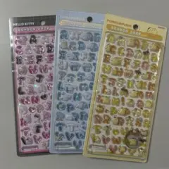 正規品 ボンボンドロップシール　もじ　ポムポムプリン シナモロール キティちゃん