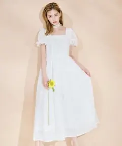 REDYAZEL オリジナルコットンレースマキシワンピース ホワイト　ワンピース