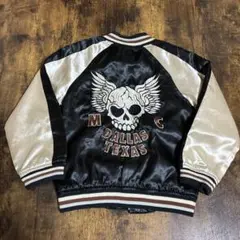 スカジャン キッズ　110cm スカル　羽　刺繍　F.O.KIDS