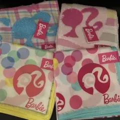 バービー ハンカチ　カラフル4枚セット 新品未使用