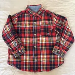 ミキハウス　DOUBLE.B　長袖シャツ　ガーゼ　リバーシブル　100