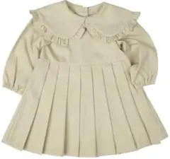 入園　卒園　ワンピース　大襟　ベージュ　オケージョン