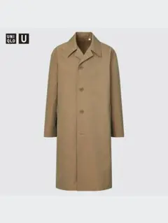 ユニクロU ステンカラーコート ダークブラウン M