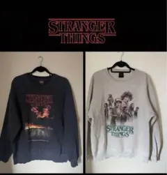 【お得】GU ストレンジャー・シングス　スウェット　Lサイズ　白・黒2点セット