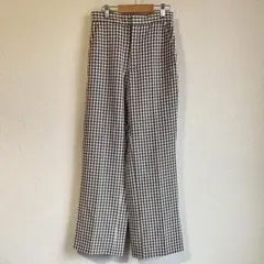 【GU】ギンガムチェック ストレートパンツ Mサイズ