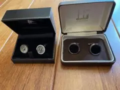dunhill シルバー カフリンクス 2点セット