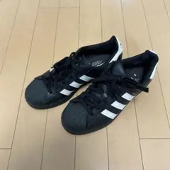 adidas SUPERSTAR ブラック ホワイト　金ベロのサムネイル