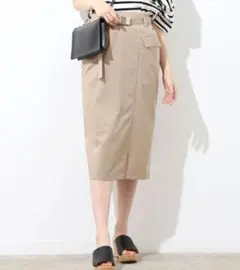 ViS ベルト付きナロースカート