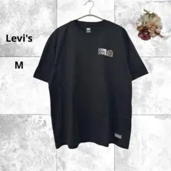 リーバイス　クルーネックプリントTシャツ　コットン　ブラック　カジュアル　M