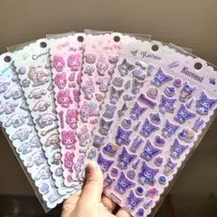 サンリオ　クロミ　マイメロ　シナモン　フィルトシール　ふわふわシール　6枚　残1