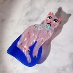 猫型ヘアクリップ　新品未使用