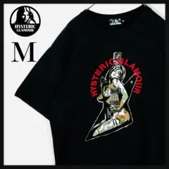 【超人気デザイン】ヒステリックグラマー ギターガール 刺繍 Tシャツ M 黒