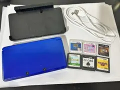 【動作品・ソフト付き】ニンテンドー 3DS 本体 ブルー 青 任天堂