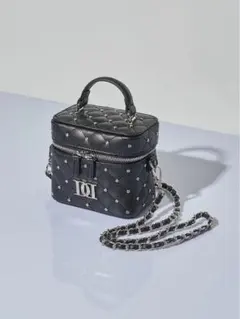 darich キルティングビジュースクエアミニバッグ BLK