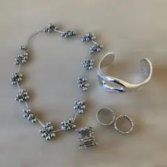あ*ん様 シルバーアクセサリー　ネックレス バングル リングセット