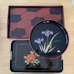 盆 2枚セット 彫り模様入り - メルカリ