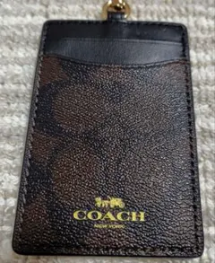 ［美品/外使用無し］COACH パスケース・定期入れ ブラウン・ブラック