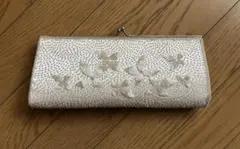 ビーズ装飾 花柄刺繍 パーティバッグ　アンティーク