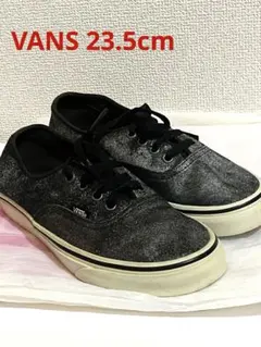 VANS グリッター スニーカー ラメ 23.5cm BLACK バンズ