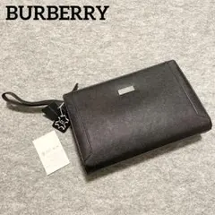【専用】　バーバリー　セカンドバッグ　クラッチバッグ　レザー　ブラック