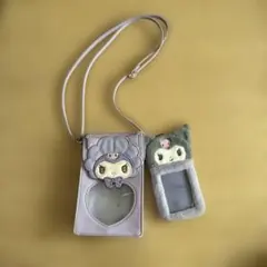 パープル クロミポーチ 透明ポケット付き