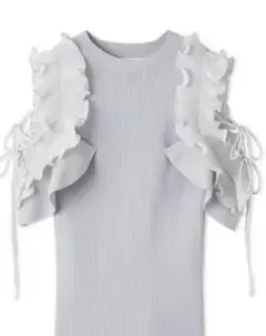 セール！SNIDEL プリーツフリル　ニット　プルオーバー