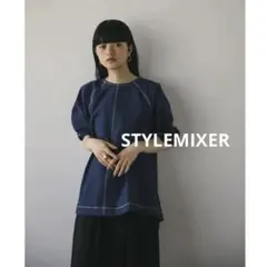 STYLEMIXERスタイルミキサー　美品　ステッチラインワイドブラウスのサムネイル