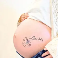 マタニティフォト シール ペイント 妊婦 セルフフォト