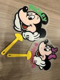ミッキー　ミニー　Mickey&Minnie うちわ 2枚セット