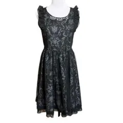 み*み様 axes femme 黒のフリル付きノースリーブワンピース