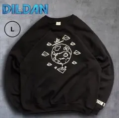 GILDAN Heavy Blend スウェット L 黒 手描きアートプリント