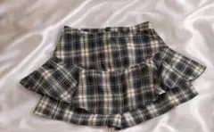 GRL チェック柄フリルスカートパンツ[ks006]