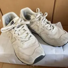 ニューバランスNB スニーカー 靴 ホワイトベージュ メンズ 27.5センチ