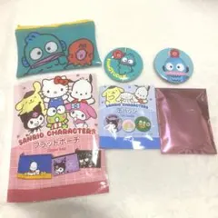 ハンギョドン 缶バッジ フラットポーチ サンリオ