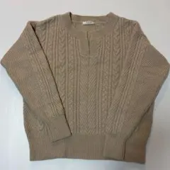 Rouge vif ルージュヴィフ ケーブルニット ベージュ 長袖