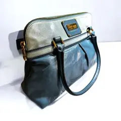 美品 MARC JACOBS マークジェイコブス レザー ボストンバッグ ブルー