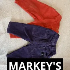 MARKEY'S LSP コーデュロイ ウエストゴムパンツ セット オレンジ 紫