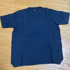 【美品】BATONER ネイビー　スムース編み　半袖Tシャツ/のサムネイル