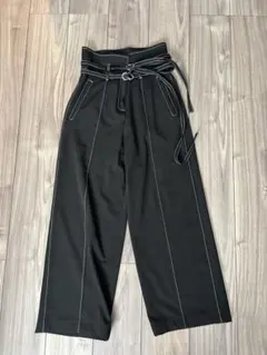 LAULEN パンツ　ダブルベルトパンツ　美品