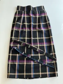 【美品】GLOBAL WORK チェックタイトスカート 2way