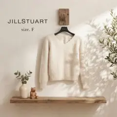 JILLSTUART ジルスチュアート アンゴラリブニット FR ビジュー 상태좋음
