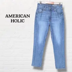 アメリカンホリック☆テーパード デニム【M】ライトブルー アメホリ
