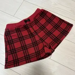 【新品】any FAM 赤と黒のチェック ハーフパンツ 120 クリスマス