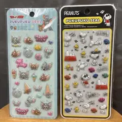 トムとジェリー スヌーピー ぷくぷくシールセット 新品 未使用