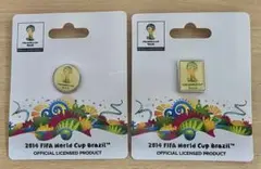 FIFAワールドカップ2014 ブラジル大会 ピンバッジ 2個セット【美品】