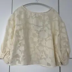 アイボリー 五分袖 INGNI 新品未使用　おすすめ　ブラウス　レース地