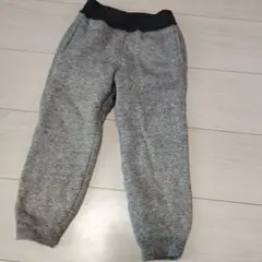裏ボア XS UNIQLO キッズ パンツ グレー サイドポケット付き