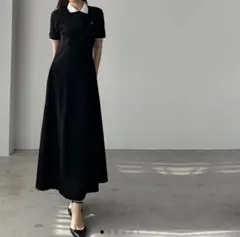 ラコステ ワンピース ポロワンピース ラインストーンスリムフィット