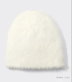 GU フェザーヤーンニットキャップ 白
